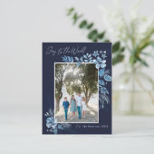 Die Freude an der Welt-Wasserfarben-Blume Weihnach Postkarte (Stehend Vorderseite)