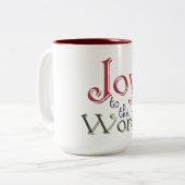 Die Freude an der Welt Zweifarbige Tasse (Vorderseite Links)