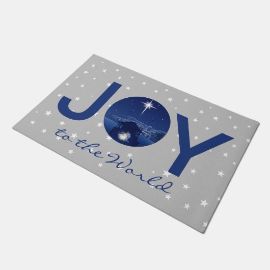 Die Freude an der Weltkrippe Fußmatte (Schrägansicht)