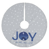 Die Freude an der Weltkrippe Polyester Weihnachtsbaumdecke (Vorderseite)