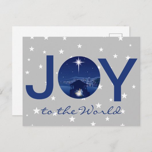 Die Freude an der Weltkrippe Postkarte (Vorne/Hinten)