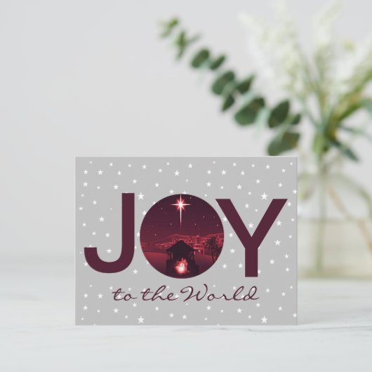 Die Freude an der Weltkrippe Postkarte (Stehend Vorderseite)