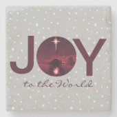 Die Freude an der Weltkrippe Steinuntersetzer (Vorderseite)