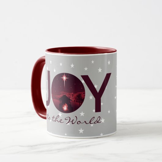 Die Freude an der Weltkrippe Tasse (Vorderseite Links)