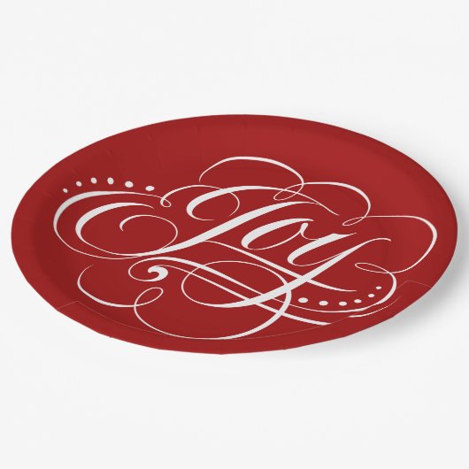 Die Freude an der weltreligiösen Weihnachtskalligr Pappteller (Schrägansicht)