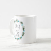 Die Freude an der World Blue Christmas Tasse (Vorderseite Links)