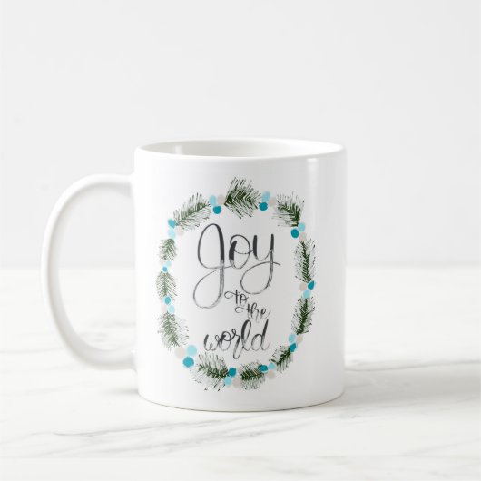 Die Freude an der World Blue Christmas Tasse (Links)