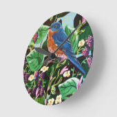 Die Freude an Jam Bluebird Runde Wanduhr (Winkel)