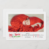 Die Freude an unserem Weihnachtsfest im Foto Gebur Einladung (Vorne/Hinten)