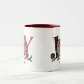 Die Freude an Weihnachten der Weltkrippe Zweifarbige Tasse (Mittel)