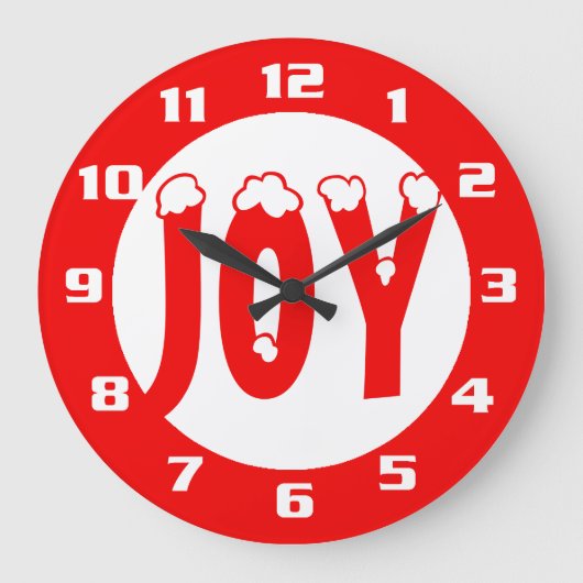 Die Freude an Weihnachten Große Wanduhr (Vorderseite)