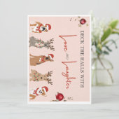 Die Freude an Weihnachten mit Merry Card erfassen Einladung (Stehend Vorderseite)