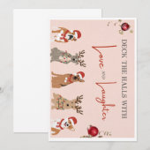 Die Freude an Weihnachten mit Merry Card erfassen Einladung (Vorne/Hinten)