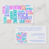 Die Freude an Yoga-eleganter Pastell farbiger Visitenkarte (Vorne/Hinten)