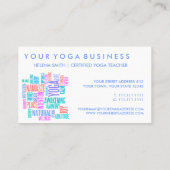 Die Freude an Yoga-eleganter Pastell farbiger Visitenkarte (Rückseite)