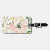 Die Freude Aquarell-Blumendem muster an des Weiß-| Gepäckanhänger (Vorderseite horizontal)