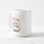 Die Freude auf der Reise Kaffeetasse (Vorderseite Links)