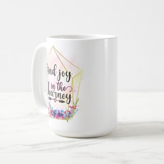 Die Freude auf der Reise Kaffeetasse (Vorderseite Links)