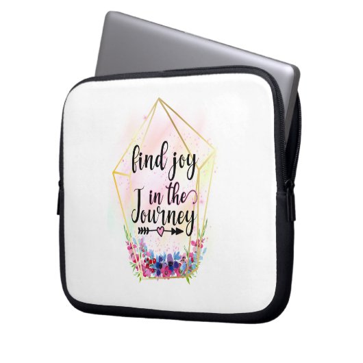Die Freude auf der Reise Laptopschutzhülle (Vorderseite Links)