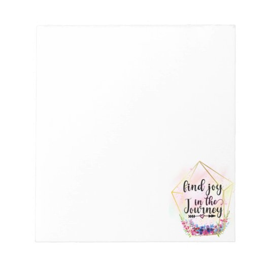 Die Freude auf der Reise Notizblock (Vorderseite)