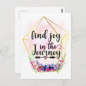 Die Freude auf der Reise Postkarte (Vorne/Hinten)