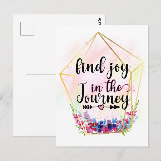 Die Freude auf der Reise Postkarte (Vorne/Hinten)