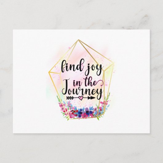 Die Freude auf der Reise Postkarte (Vorderseite)