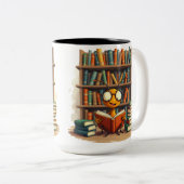 Die Freude der Bücher Zweifarbige Tasse (VorderseiteRechts)