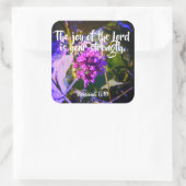 Die Freude der Christlichen Schriftzeichen des Her Quadratischer Aufkleber (Tasche)