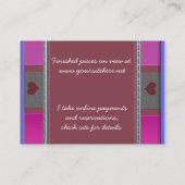 die Freude der quilters Visitenkarte (Rückseite)