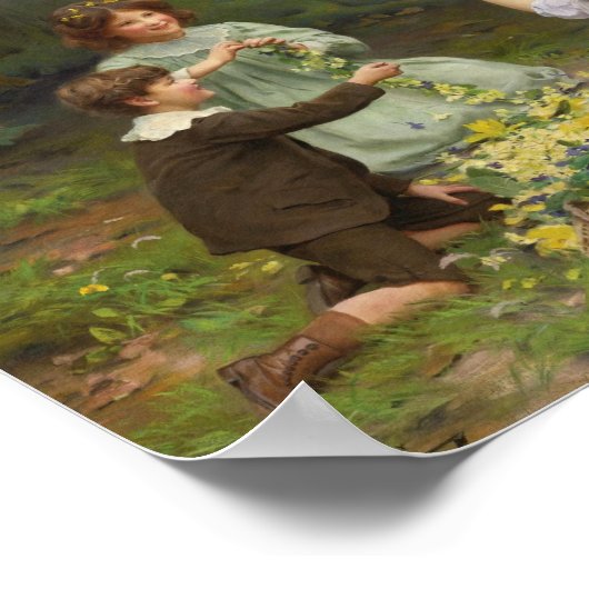 Die Freude des Frühlings | Arthur John Elsley Poster (Ecke)