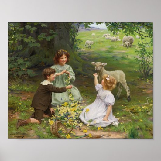 Die Freude des Frühlings | Arthur John Elsley Poster (Vorne)