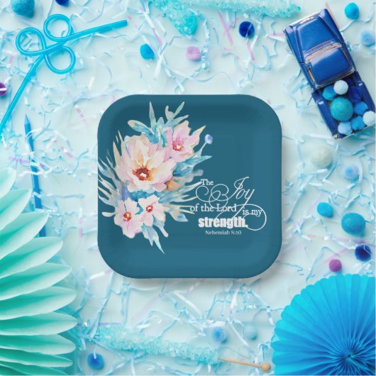 Die Freude des Herrn blühend Pappteller (Party)