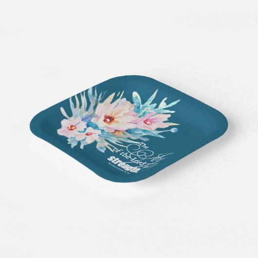 Die Freude des Herrn blühend Pappteller (Gewinkelt)