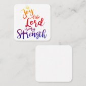 Die Freude des Herrn, die teilen Quadratische Visitenkarte (Vorne/Hinten)