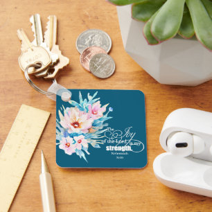 Die Freude des Herrn floral Schlüsselanhänger