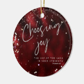 Die Freude des Herrn ist deine Stärke KJV Verse Keramik Ornament (Links)