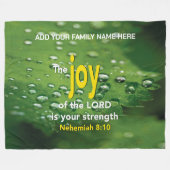 DIE FREUDE DES HERRN IST IHRE STÄRKE Christliche F Fleecedecke (Vorderseite (Horizontal))