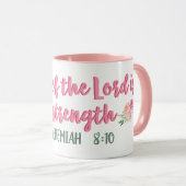 Die Freude des Herrn ist meine Stärke // Bibelvers Tasse (VorderseiteRechts)