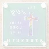 Die Freude des Herrn ist meine Stärke Glasuntersetzer (Rückseite)