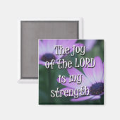 Die Freude des Herrn ist meine Stärke Magnet (Vorderseite/Rückseite)