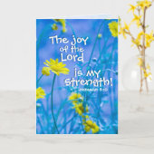Die Freude des Herrn ist meine Stärke, Nehemiah 8: Karte (Gelbe Blume)