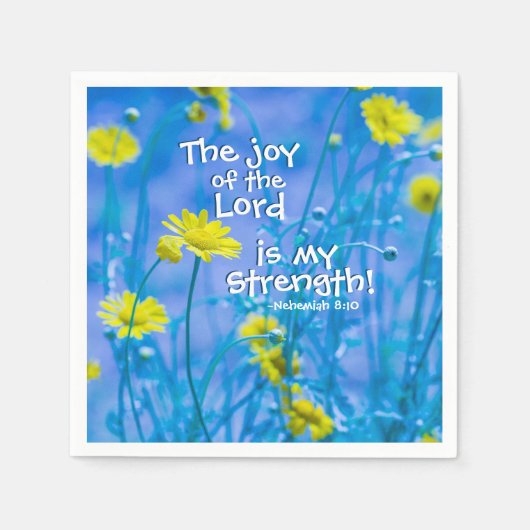 Die Freude des Herrn ist meine Stärke, Nehemiah 8: Serviette (Vorderseite)