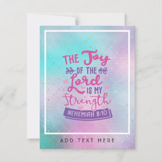 Die Freude des Herrn ist meine Stärke Personalisie (Vorderseite)