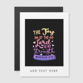 Die Freude des Herrn ist meine Stärke Personalisie Magnetkarte (Vorne/Hinten)