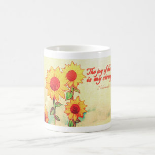 "Die Freude des Herrn ist meine Stärke", Sonnenblu Kaffeetasse