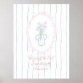 Die Freude des Herrn ist meine Stärke Wall Art Poster (Vorne)
