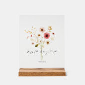 Die Freude des Herrn minimalistischen Blumen Acrylschild (Vorderseite)