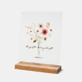 Die Freude des Herrn minimalistischen Blumen Acrylschild (Winkel)