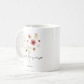 Die Freude des Herrn minimalistischen Blumen Kaffeetasse (Vorderseite Links)